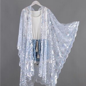 🤍HANDMADE Dazzling Starry Sequin Kimono/Cover Up